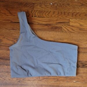 Paragon Fitwear One-Shoulder Gray Sports Bra